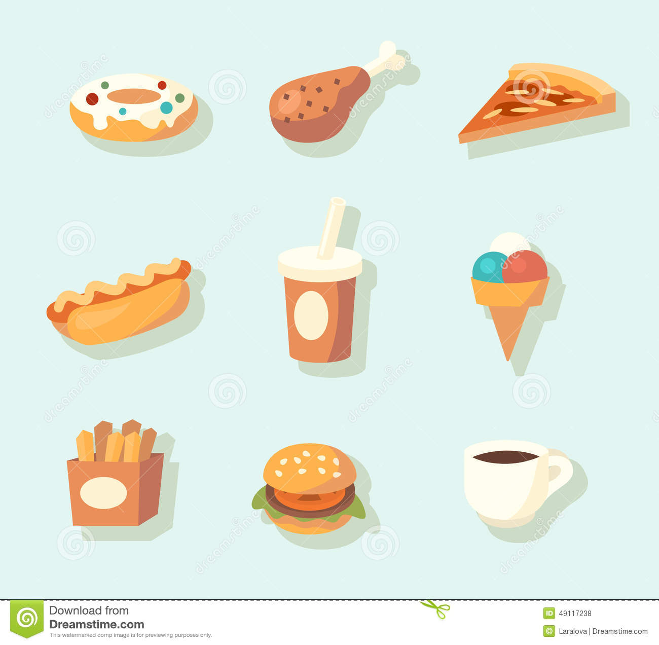 Fast Food Vector Icons