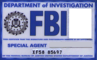 FBI ID Card Template FBI ID Card Template