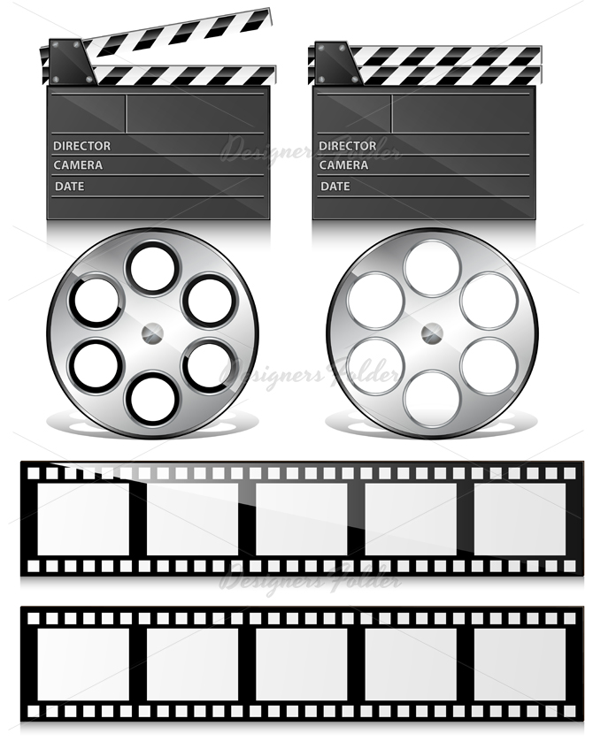 Film Reel and Clap Board