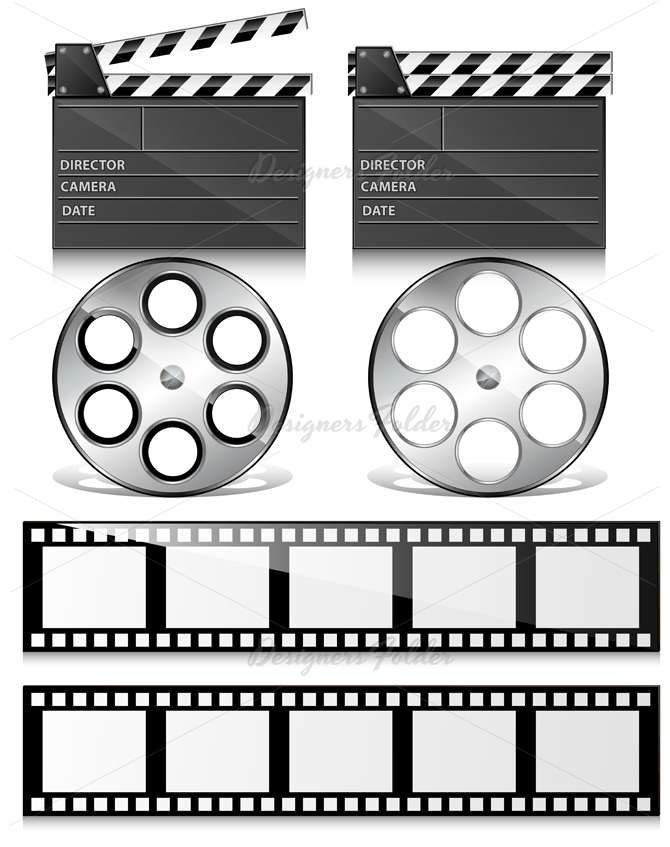 Film Reel and Clap Board Film Reel and Clap Board