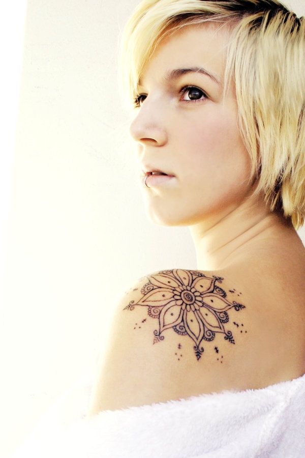 Flower Shoulder Tattoo Designs
