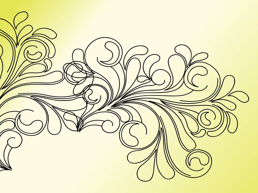 Flower Swirl Clip Art