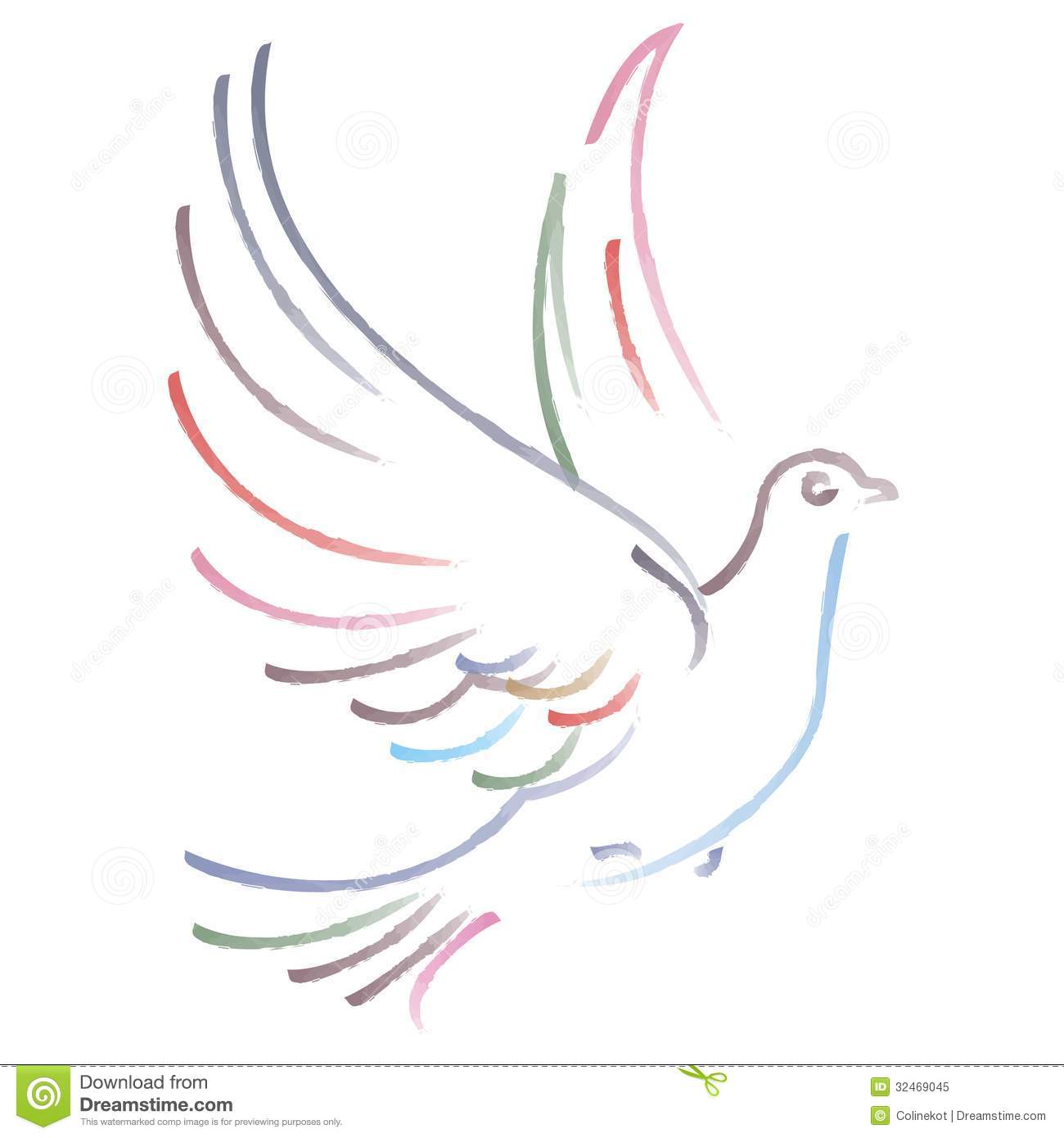 Flying Dove Vector