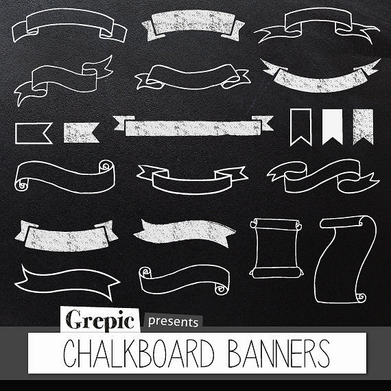 Free Chalkboard Banner Clip Art