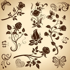 Free Floral Vector Design Elements Free Floral Vector Design Elements