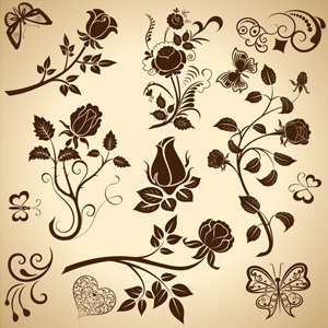 Free Floral Vector Design Elements