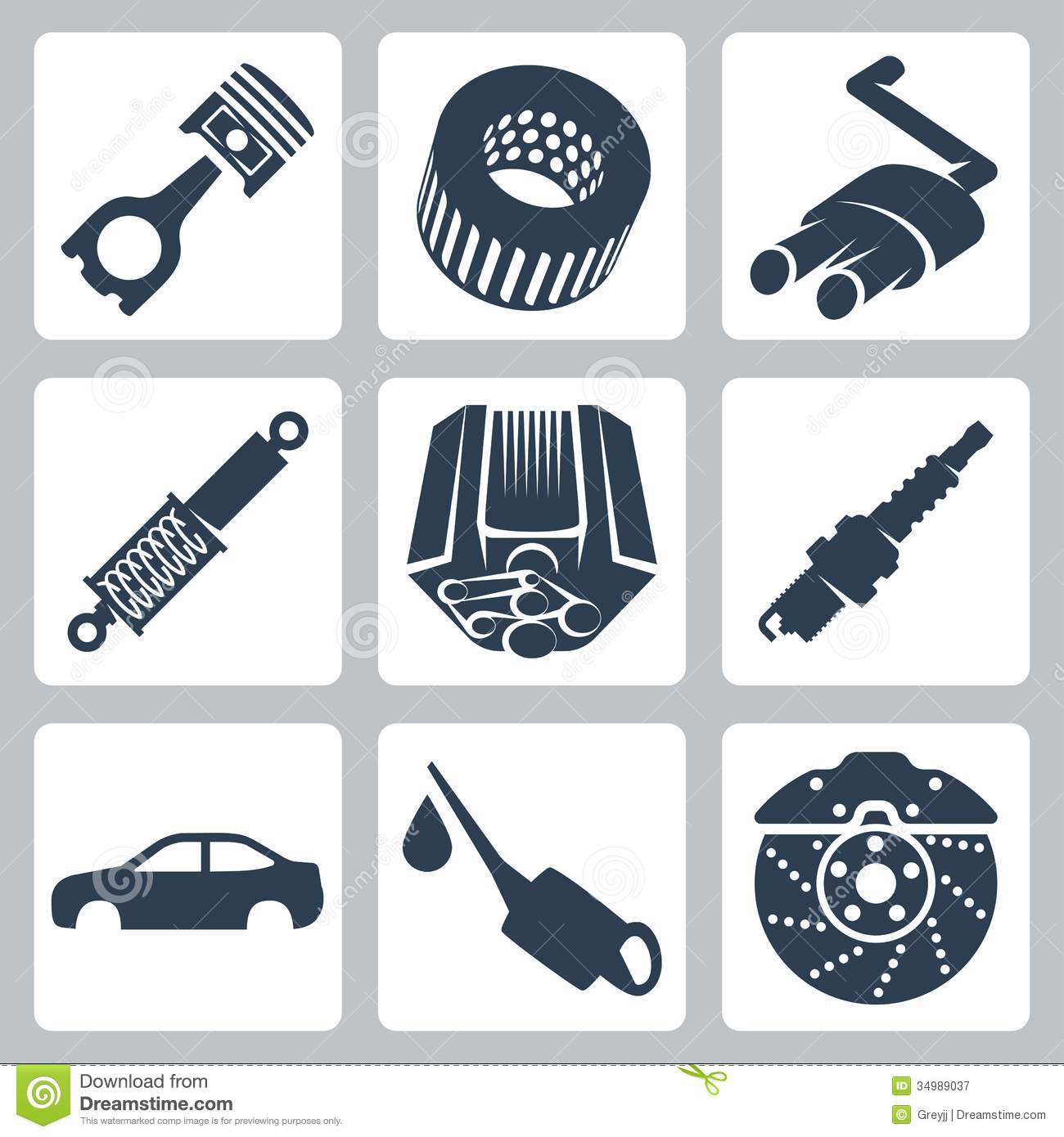 Free Vector Art Car Parts