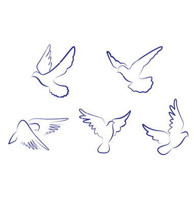 Free Vector Art White Doves