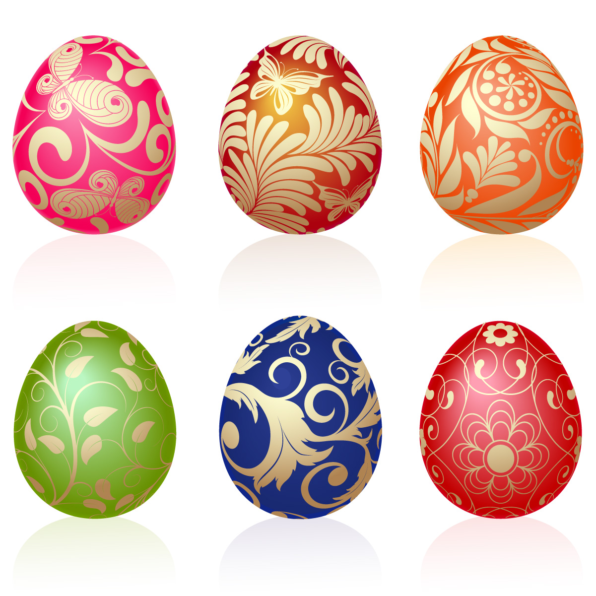 Free Vector Easter Eggs