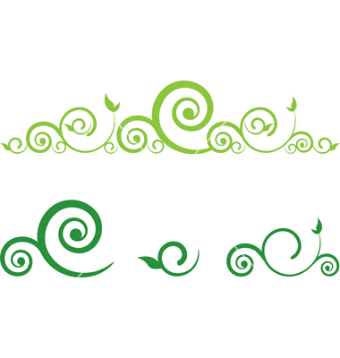 Free Vector Floral Swirls Border