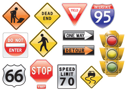 Free Vector Road Signs