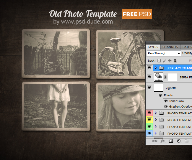 Free Vintage PSD Template