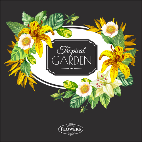 Garden Flowers Vector Art