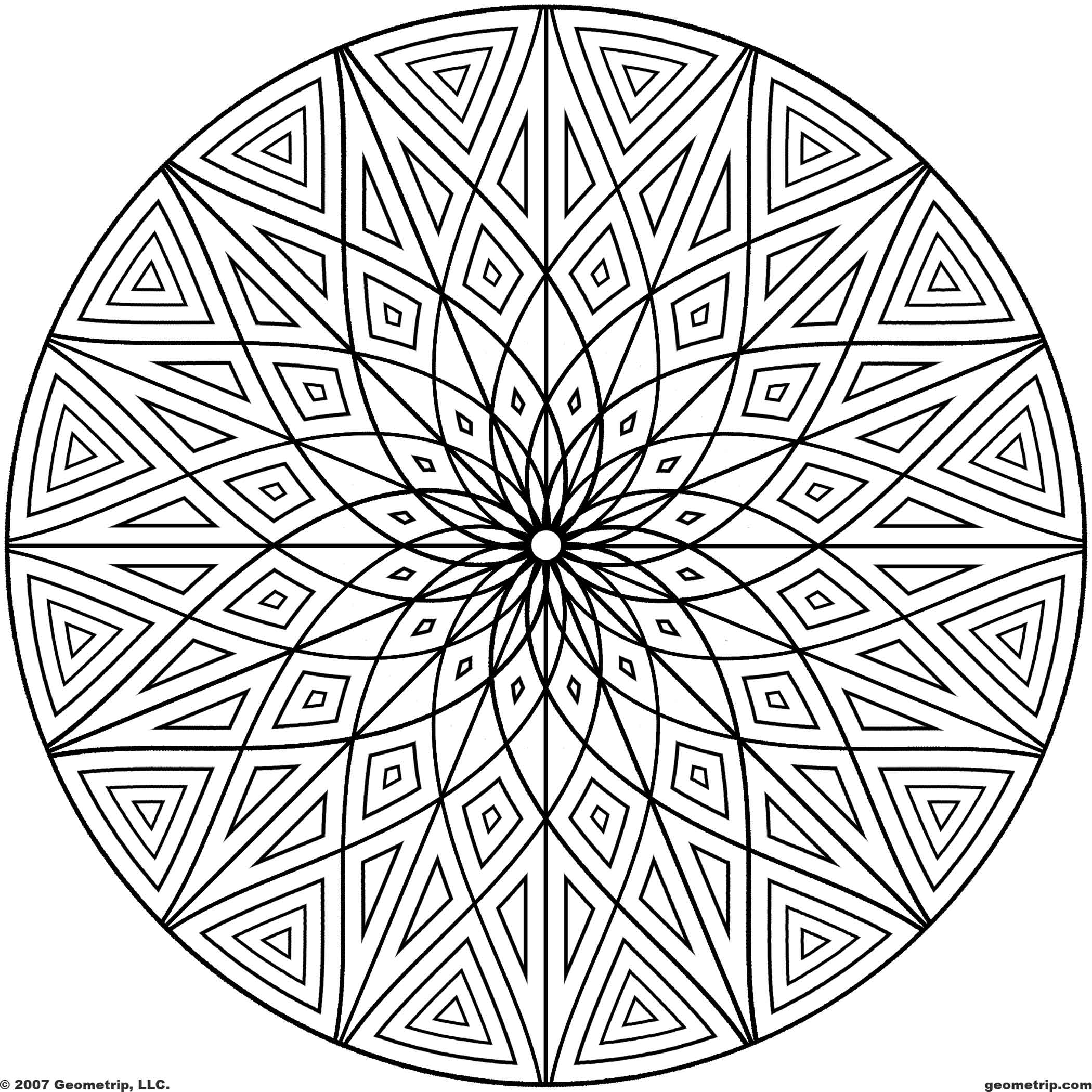 Geometric Design Pattern Coloring Pages Printable
