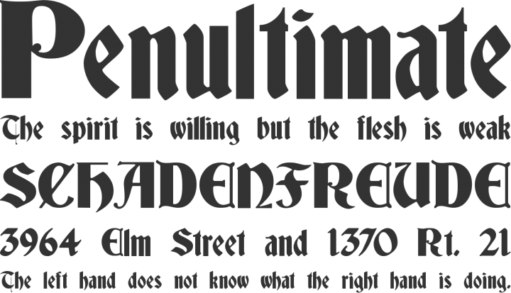 German Gothic Font Free German Gothic Font Free