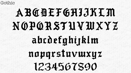 Gothic Fonts Gothic Fonts