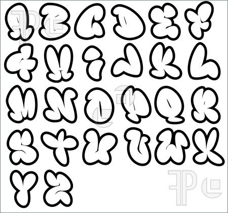 Graffiti Alphabet Bubble Letters A Z Graffiti Alphabet Bubble Letters A Z