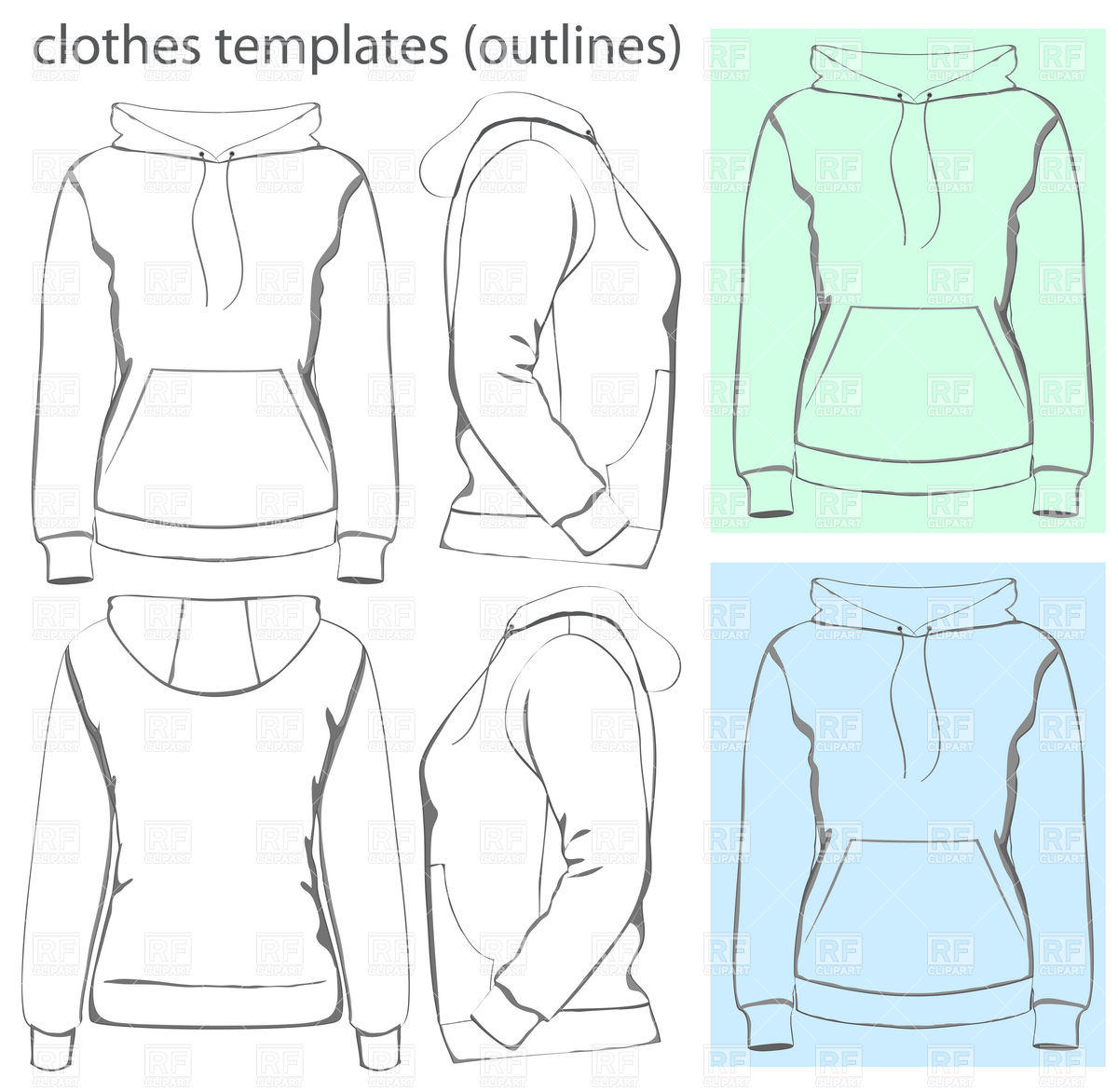 Hooded Sweatshirt Template