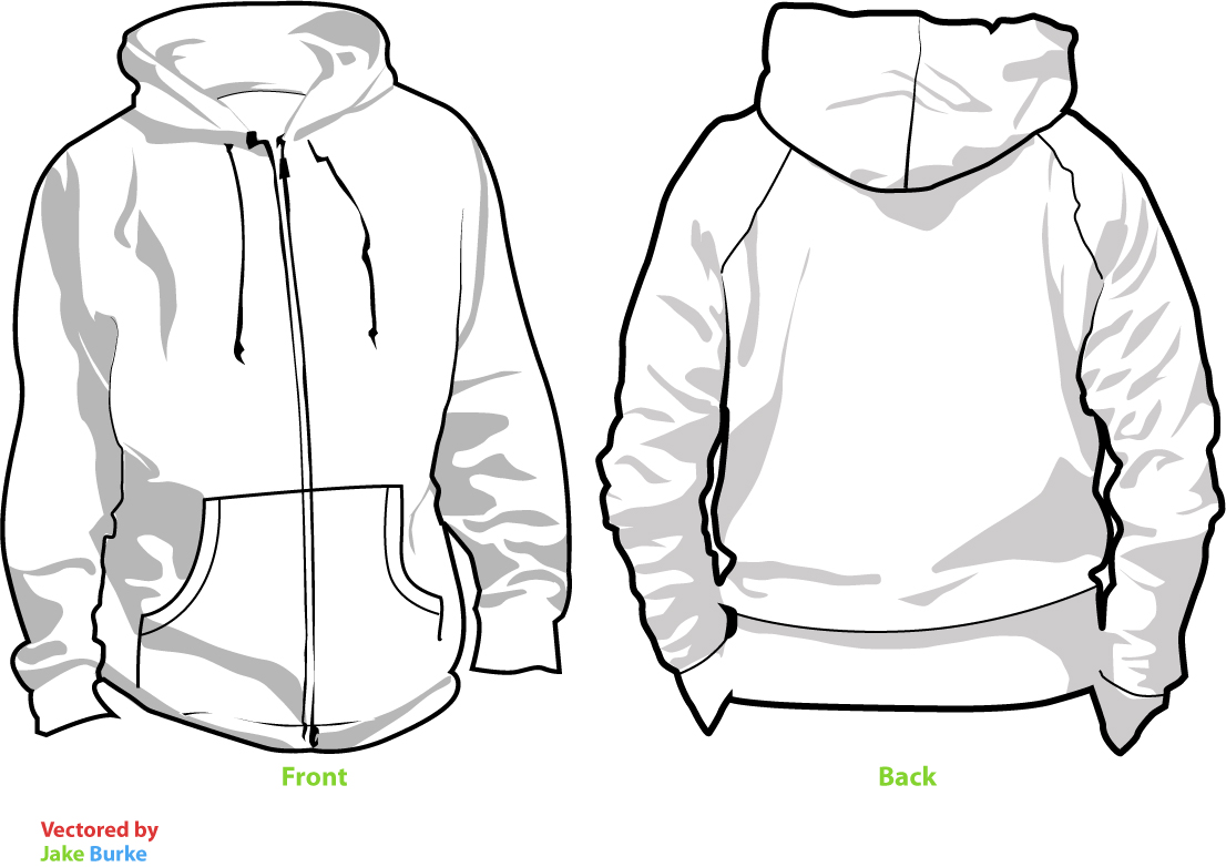 14 Hoodie Shirt Template Images