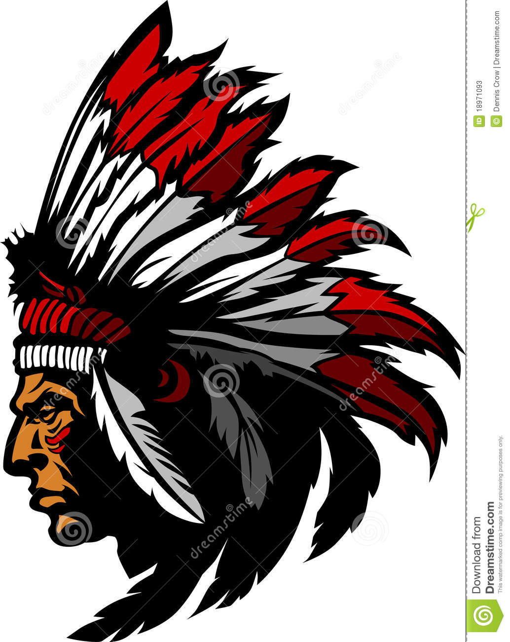 Indian Chief Head Logo