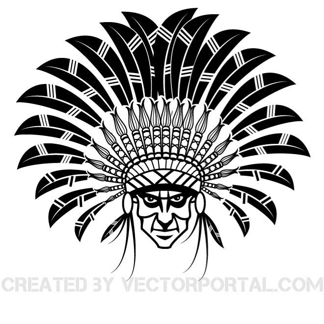 Indian Chief Headdress Clip Art