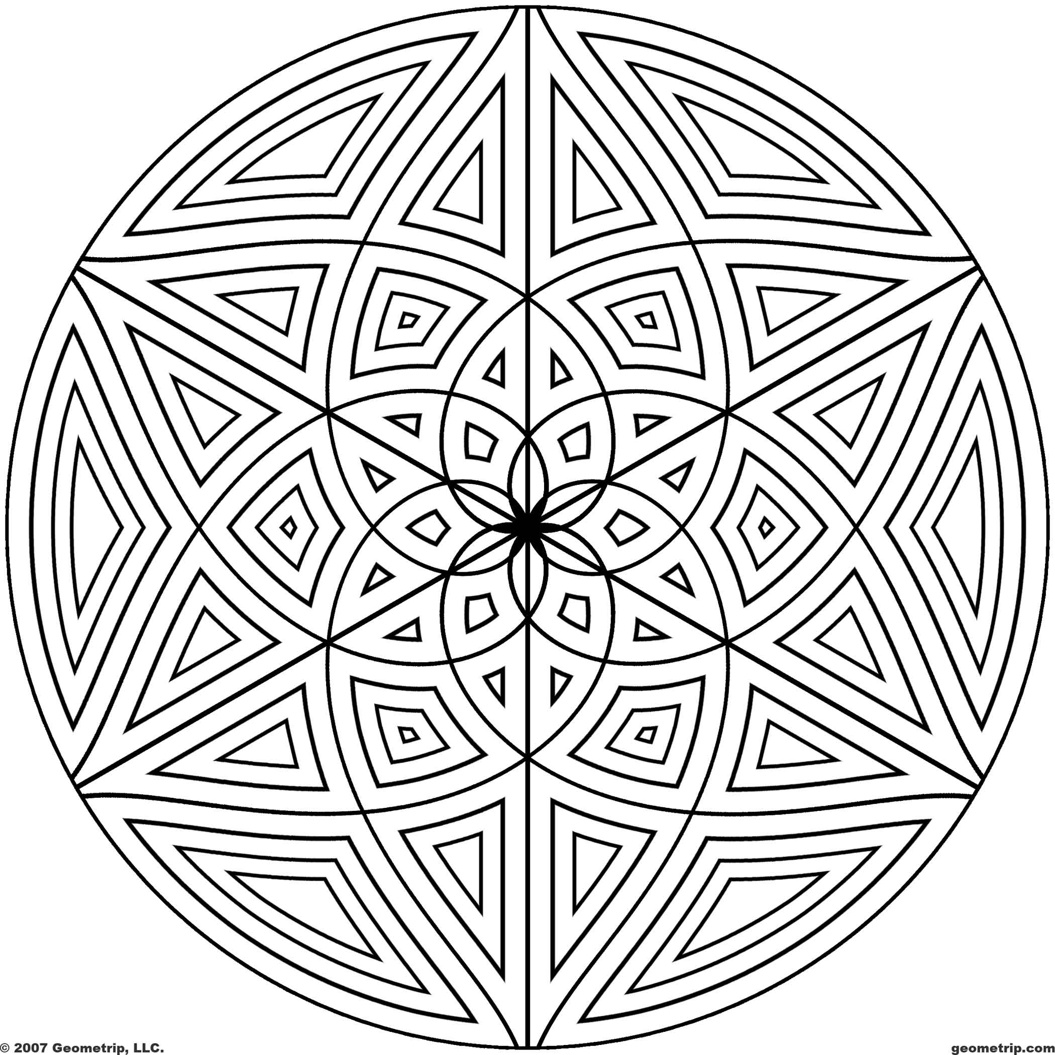 Islamic Geometric Patterns Coloring Pages