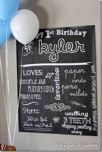 My First Birthday Chalkboard Banner