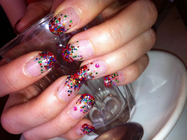 Nail Art Designs with Rhinestones