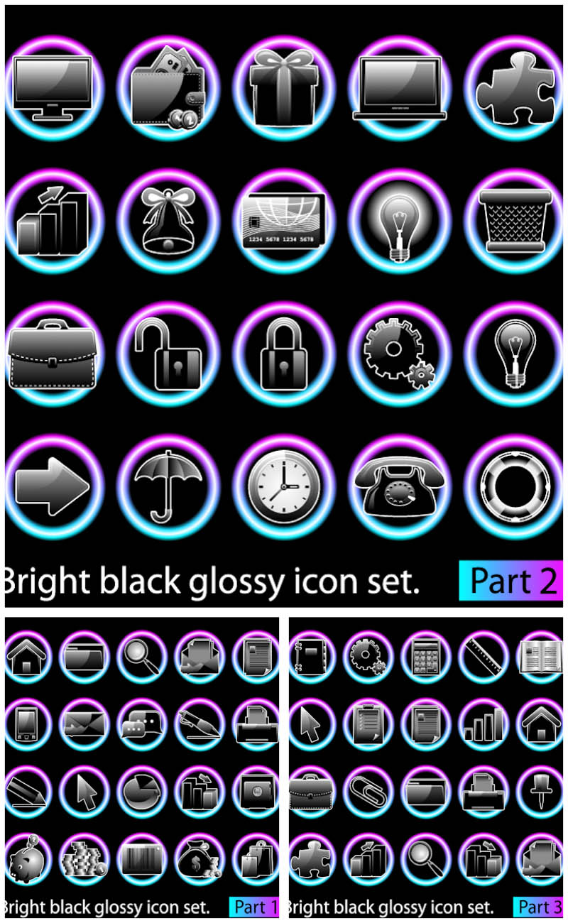 Neon Icons Free Vectors Neon Icons Free Vectors