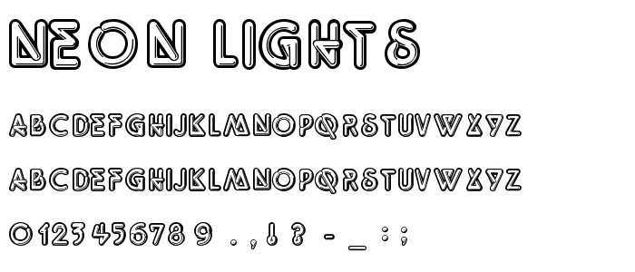 Neon Light Font Free
