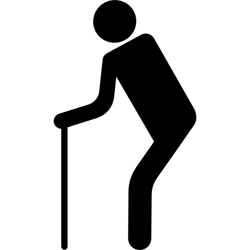 Old Man with Walking Stick