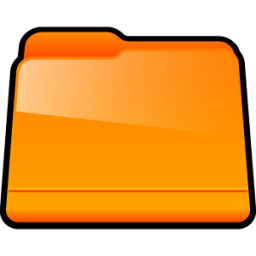 Orange File Folder Icon