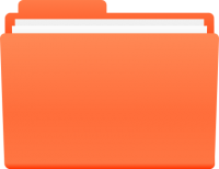 Orange File Folder Icon