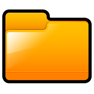 Orange File Folder Icon