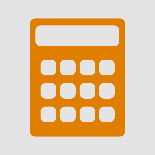 Orange Flat Calculator Icon