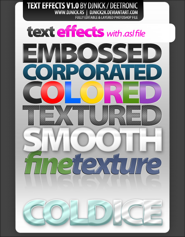 Photoshop Text Effects PSD Files