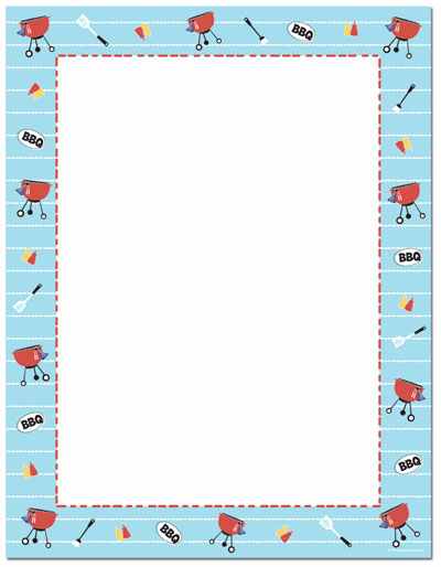 Picnic BBQ Free Clip Art Borders