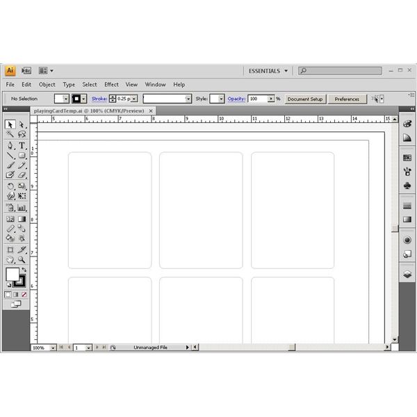 Playing Card Template Illustrator Playing Card Template Illustrator