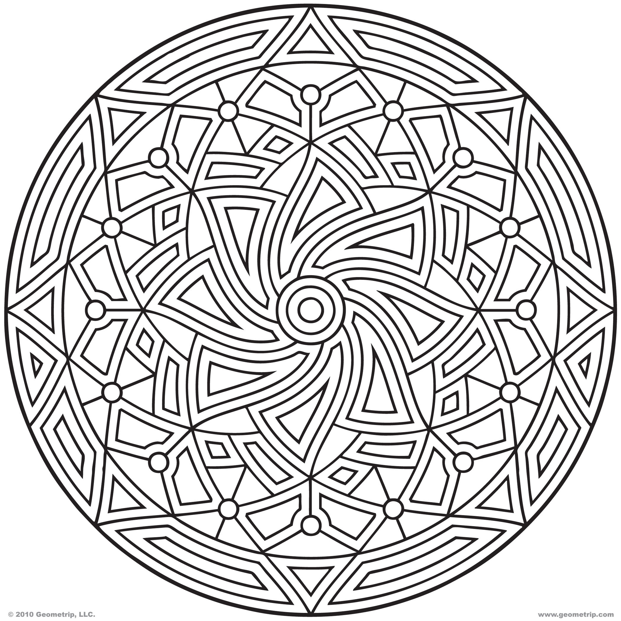 Printable Geometric Coloring Pages