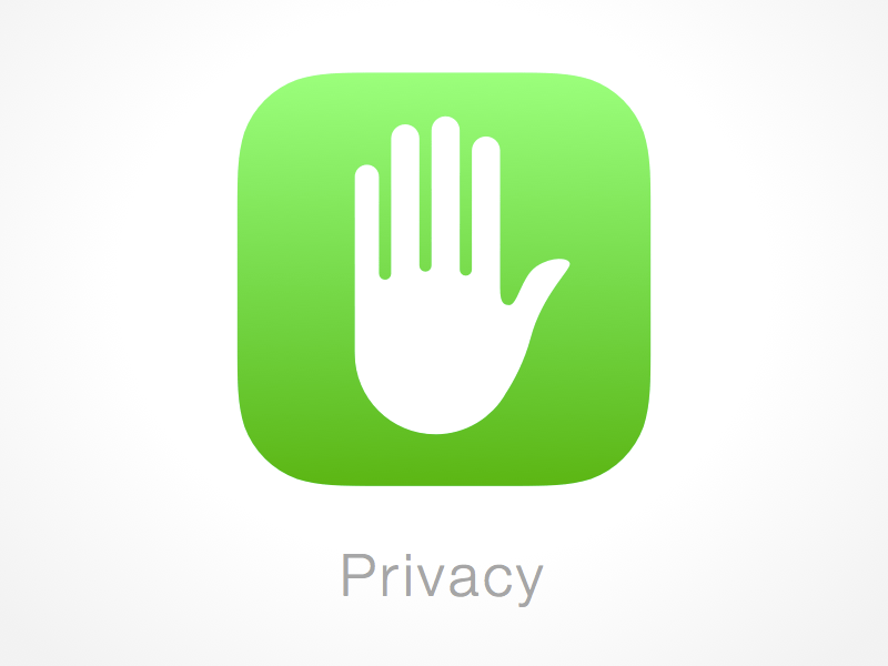 Privacy iOS Icon Privacy iOS Icon