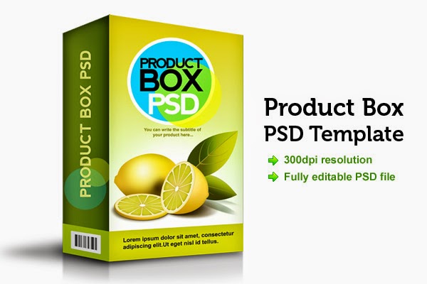 Product Box PSD Template
