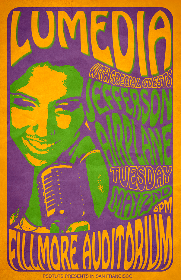 Psychedelic 60s Concert Poster Style