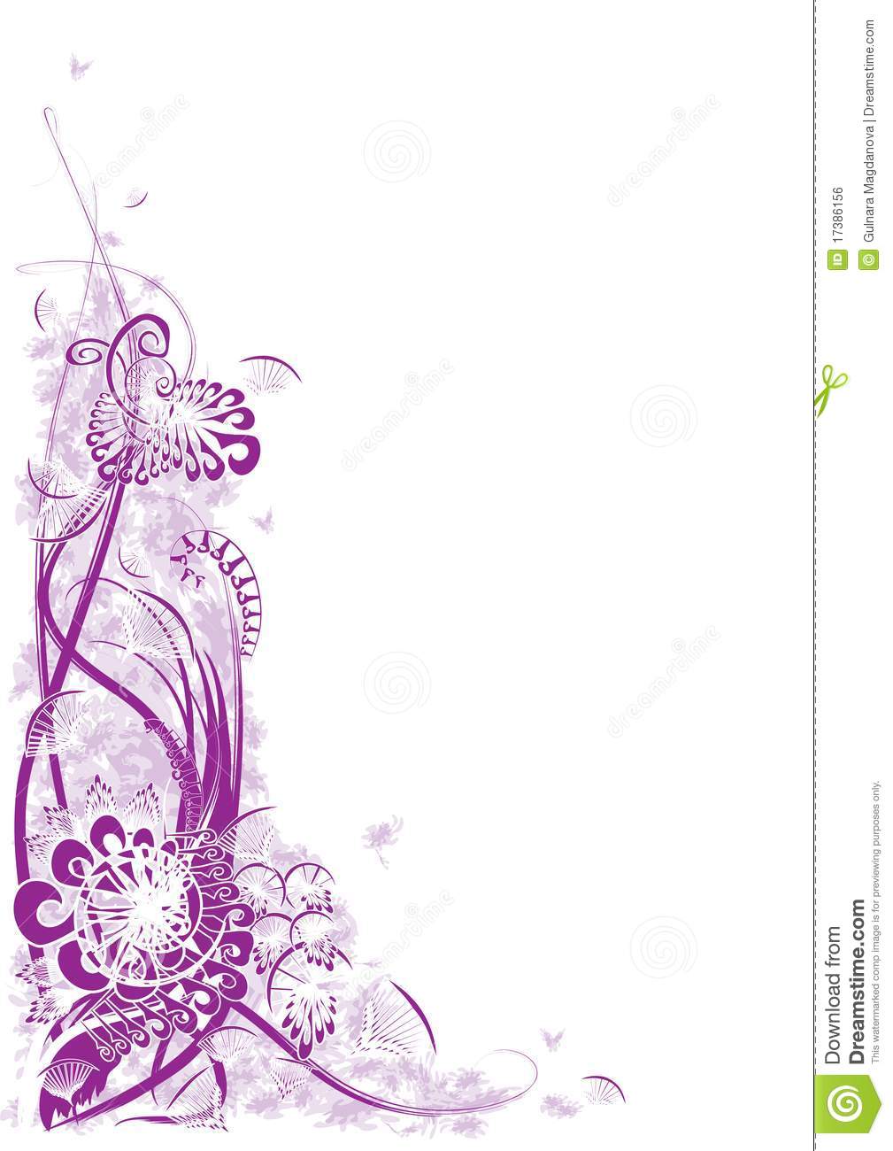 Purple Corner Border Designs