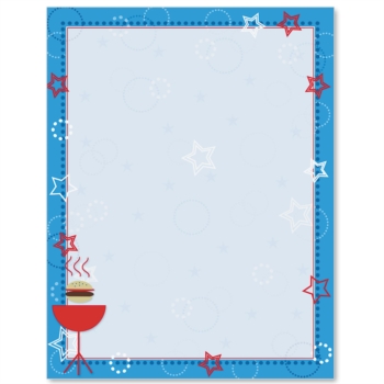 Red and White BBQ Border