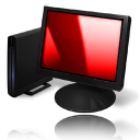 Red Black Computer Icon