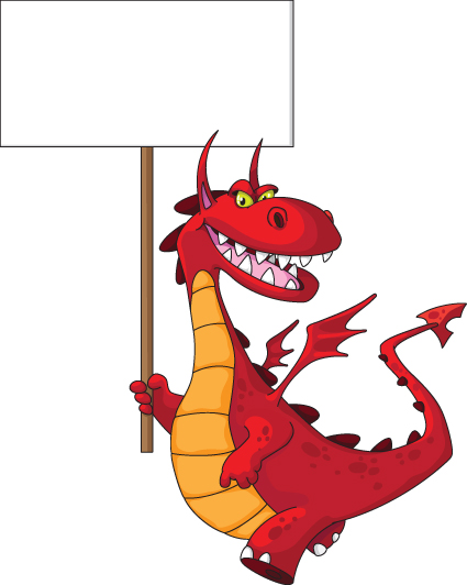 Red Dragon Cartoon Vector