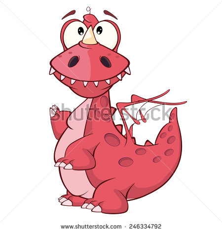 Red Dragon Cartoon Vector