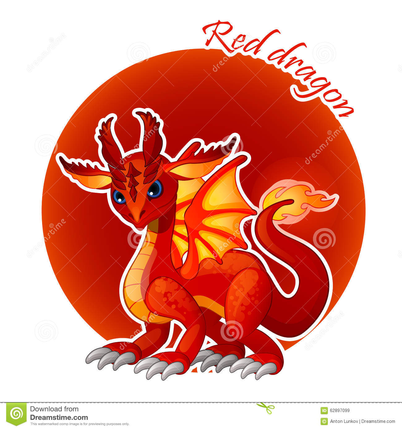 Red Dragon Cartoon