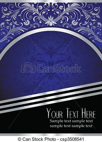 Royal Blue and Silver Background