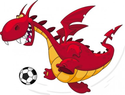 Running Dragon Clip Art